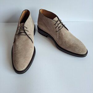 NEW Di Bianco Gallo Men's Suede Beige Grey Shoes Boots Size 10